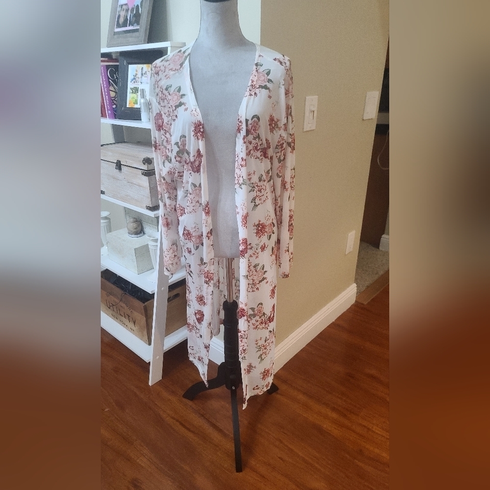 Nwot  Boho plus size cover up Kimono Shabby Chic Bohemian 3X Flora Ravana NYC - Picture 2 of 7